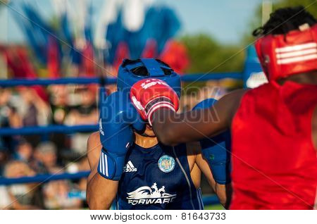 A Boxing Match Between Alayn Limonta (havana, Cuba) And Mamedov Gabil (orenburg, Russia)