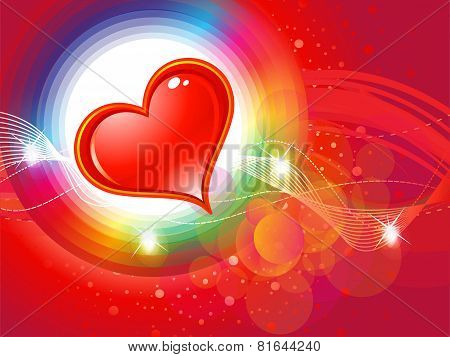 Abstract Shiny Colorful Valentine Background