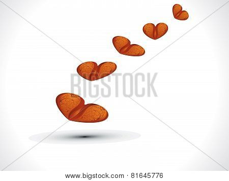 Abstract Artistic Flying Heart Background