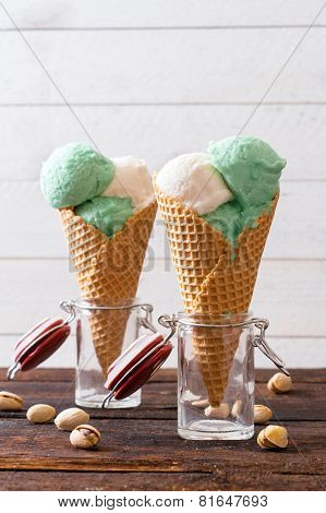 Ice Cream In Cones