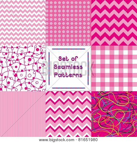 Set of abstract seamless backgrounds