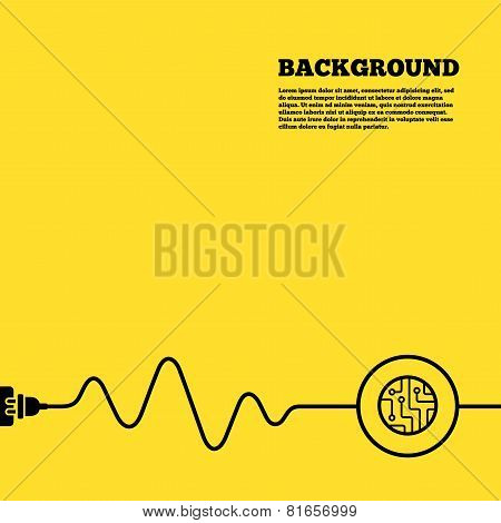 Circuit board sign icon. Technology symbol.
