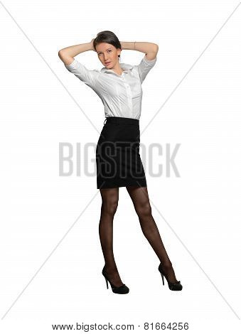 Woman isolated on white background