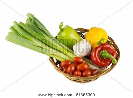 healthy food in basket