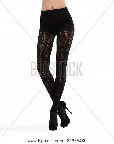 Girl In Black Pantyhose