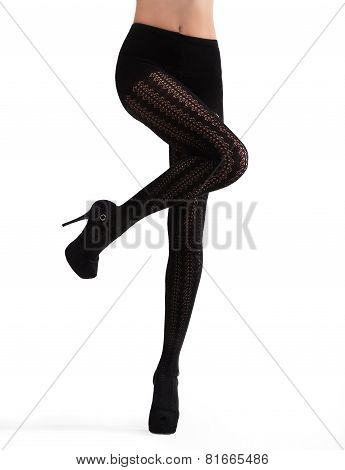Girl In Black Pantyhose