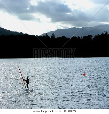 Sailboarding.