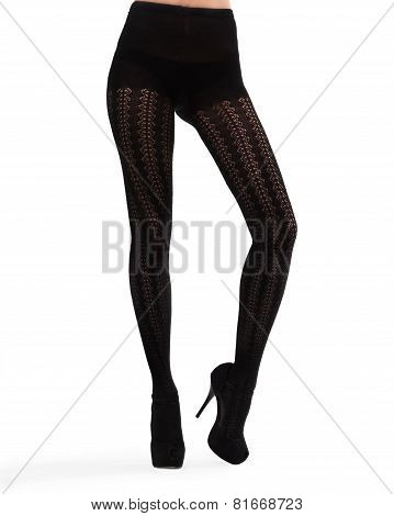 Girl In Black Pantyhose