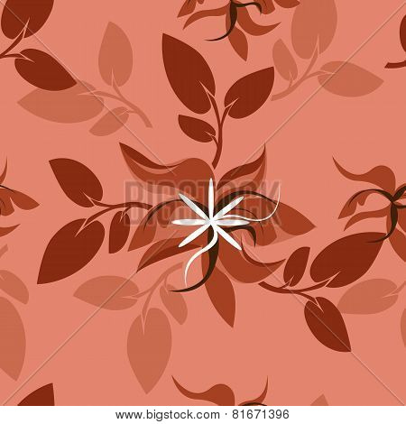 Seamless Floral Pattern Background - Illustration