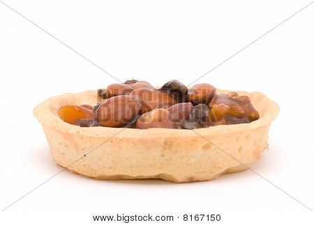 Jedno ciasto nakrętki Mix na białym tle