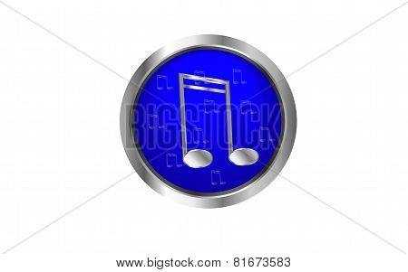 Blue web music button