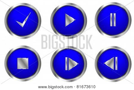 Blue web buttons