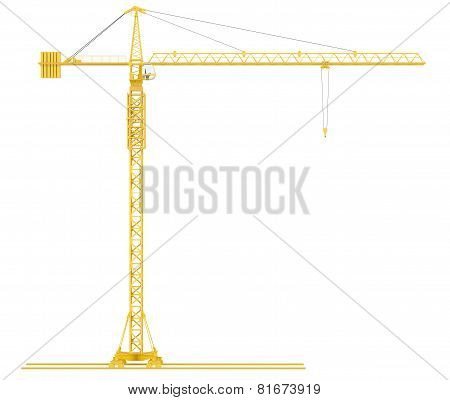 Yellow tower crane