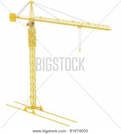 Yellow tower crane