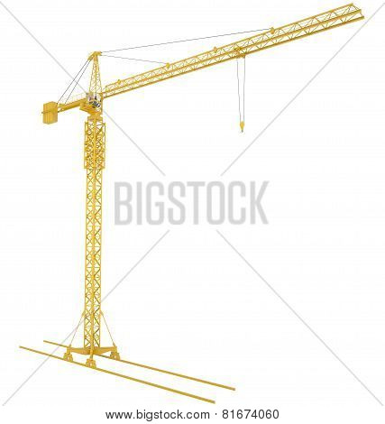 Yellow tower crane