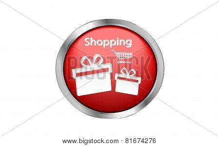 Red shopping button