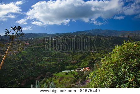 Inland Gran Canaria, View Towards Central Mountains
