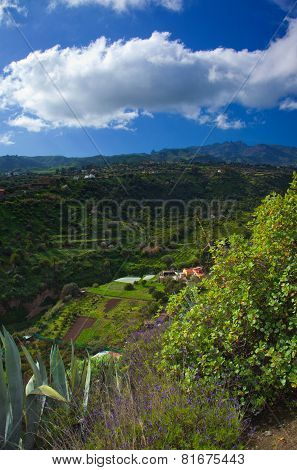 Inland Gran Canaria, View Towards Central Mountains