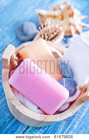 soap and towels