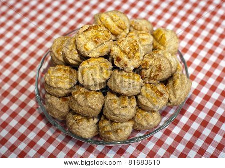 Scones. Freshly Baked Traditional Hungarian Cheese Cake Pogacsa