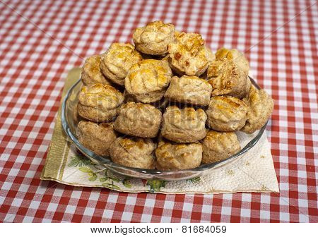 Group Of Fresh Traditional Hungarian Country Food Homemade Pogacsa