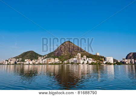 Rio de Janeiro Mountains Around Lagoon