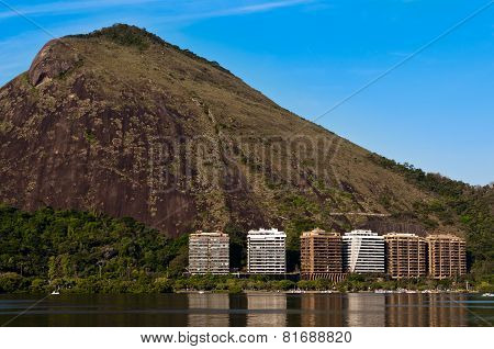 Rio de Janeiro Mountains Around Lagoon