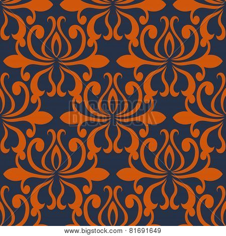 Large busy bold arabesque seamless pattern