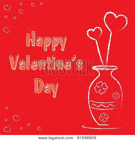Postcard heart on the Valentines Day (2)
