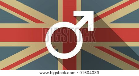 Uk Flag Icon With A Male Sign