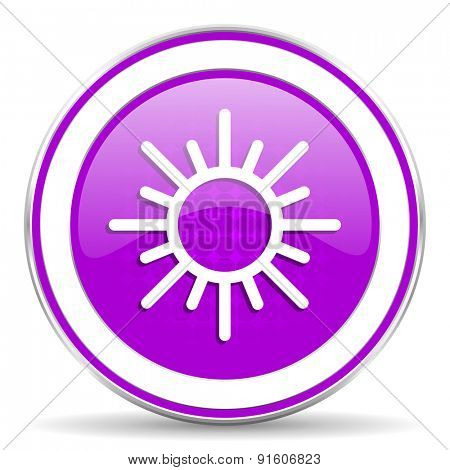 sun violet icon waether forecast sign