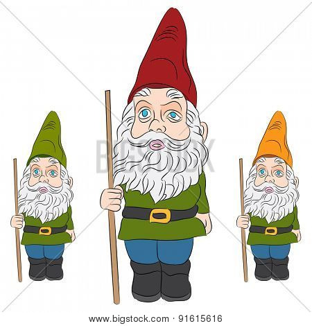 An image of a set of lawn gnomes.