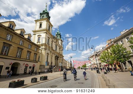 Holy Cross Church In Warsaw City