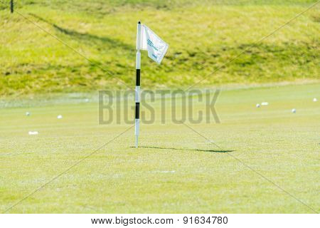 Quba - MARCH 26, 2015: Golf Course at Quba Rixos Hotel on March 26 in Azerbaijan, Quba. Rixos hotel offers the only golf range in Azerbaijan