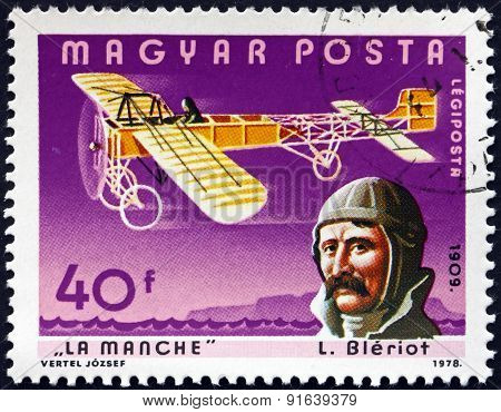 Postage Stamp Hungary 1978 Louis Bleriot, French Aviator