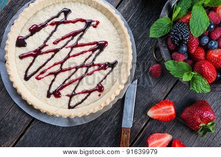 Homemade Tart With Fresh Berries Summer Fruit