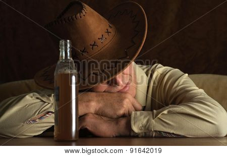 mature man in cowboy hat