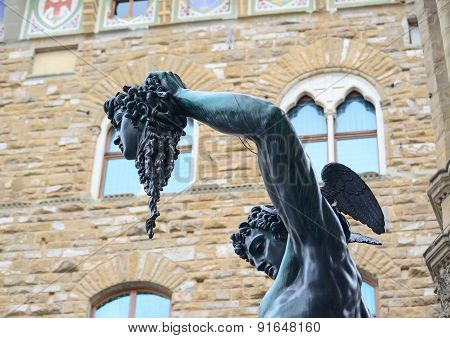Perseo Statue In Loggia De Lanzi