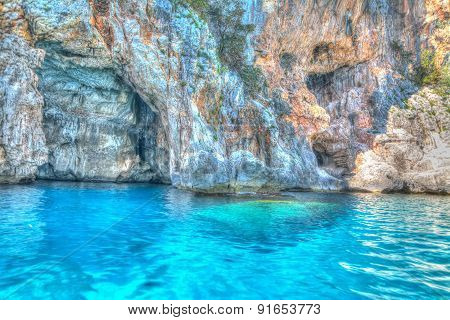 Rocky Shore In Orosei Gulf In Hdr