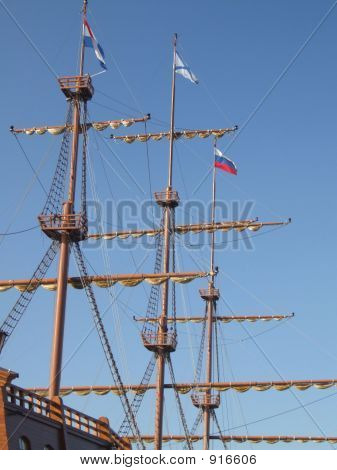 Bandiere e alberi di nave a vela