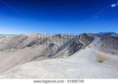 Geological Formations In Ubehebe Volcano In Death Valley National Park. The Ubehebe Crater Is The La