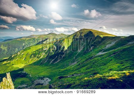 Chorna hora mountain range.  Carpathian mountains. Ukraine