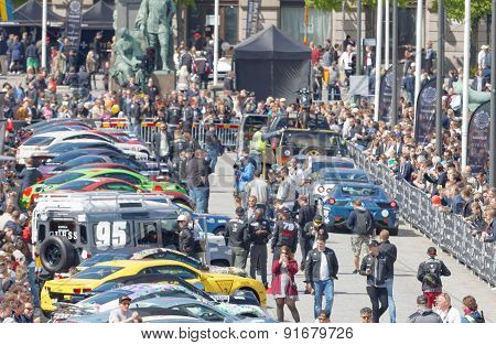 Fast Sports-cars Before The Start Of The Public Event Gumball 3000