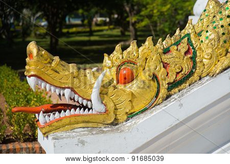The Golden Fragment Of Decoration Of The Temple.
