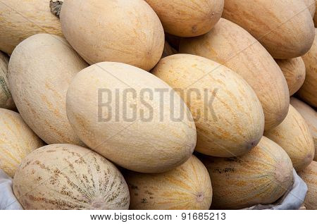 Melon Sold At The Bazaar