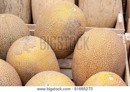 Melon Sold At The Bazaar