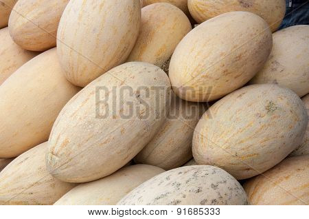 Melon Sold At The Bazaar