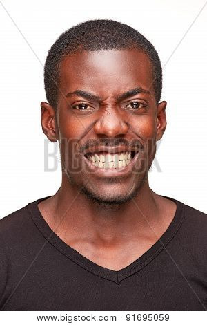 portrait of handsome young black african man