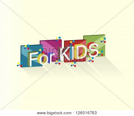 logo with the inscription for kids object art