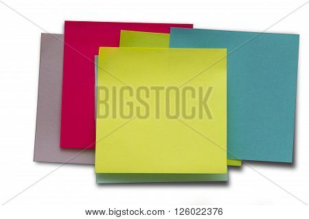 Blank Sticky Notes. Write your message. Colorful sticky notes.
